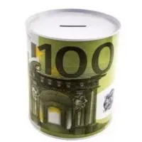 Spaarblik XL 100 Euro Ø 13.5 x 15.5 cm                    